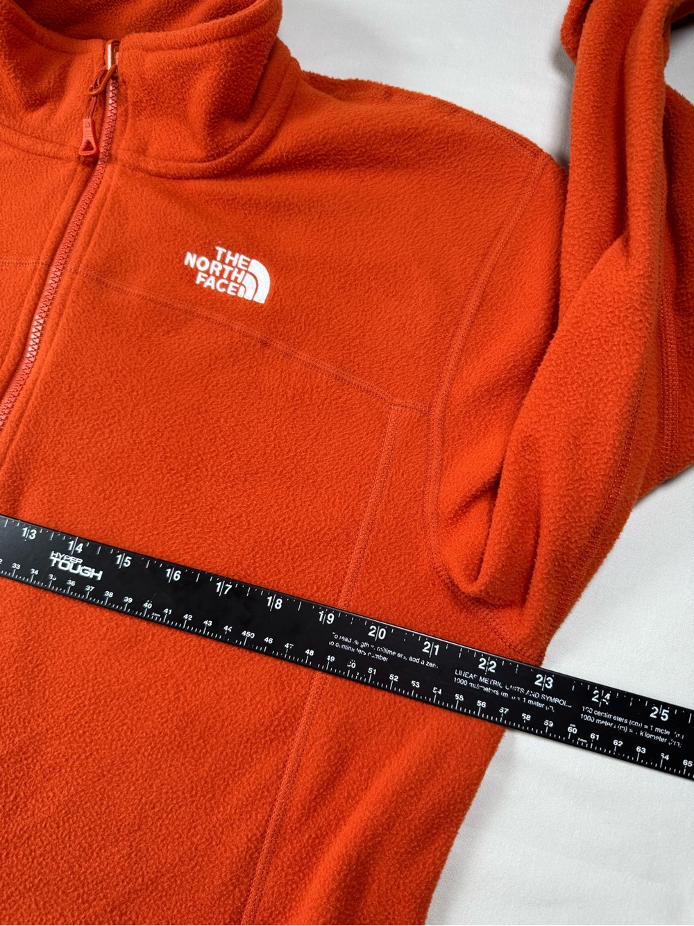 The North Face Orange Full Zip Fleece Jacket Men’s Large - Picture 11 of 12